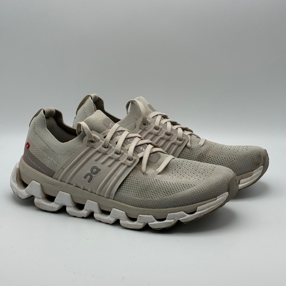 On Cloudswift Running Shoes Women Size 8 Beige 3WD10451020 Helion CloudTec
